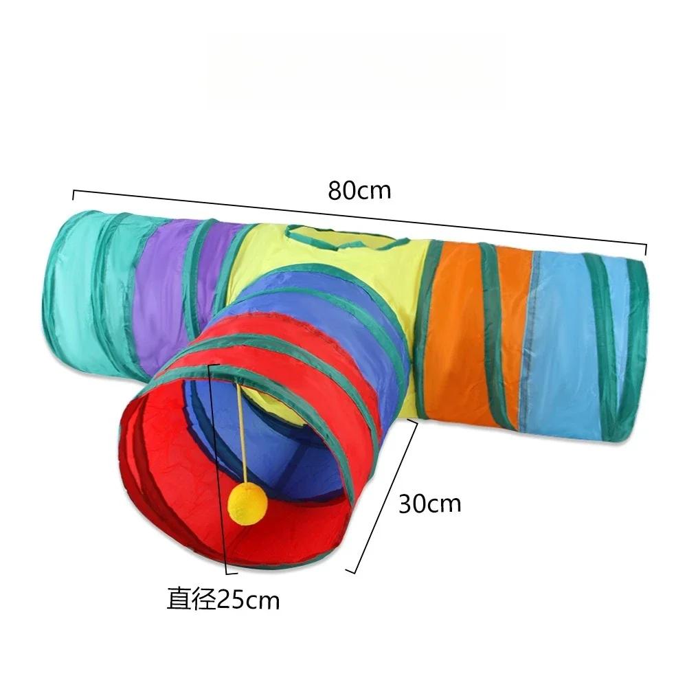 Pet Cat Tunnel Toy Foldable-Kitty Interactive Fun Training Play Tube Boredom Buster for Kittens Puppies Rabbits Pet Accessories