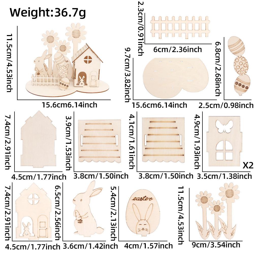 

Easter Decorative Wooden Bunny And Colorful Eggs Diy Craft For Celebrations Seasonal Egg Sunflower Fence