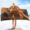 Cute Fox Beach Towel Wild Animal Bath Towels Bathroom Sport Bar Towel for Adult Kids Microfiber Shower Quick Dry Swimming Cover