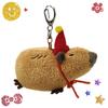 Capybara Plush Pendant Toy Cross-border Stock Squeaky Guinea Pig Keychain Hanging Ornament Stuffed Animal