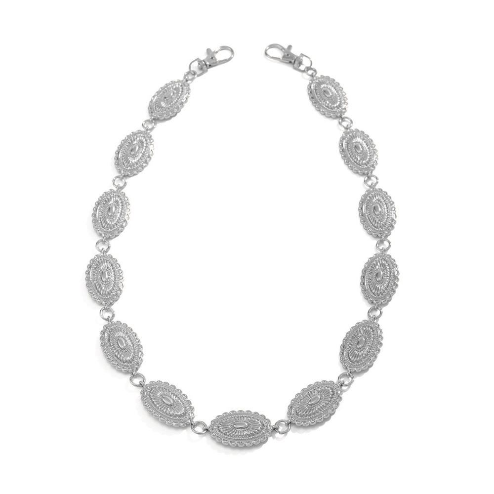 Jeans Chain Round Disk Waist Chain Zinc Zinc Zinc Alloy Pants Chain Personality Punk Belt Chain  Female