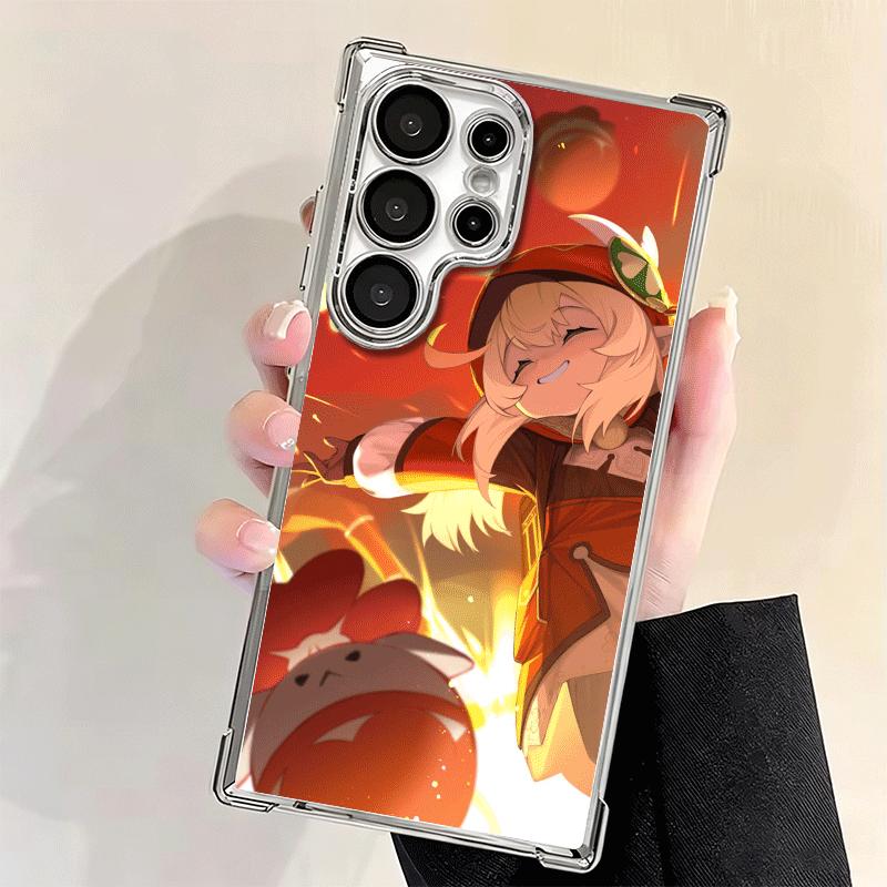 Genshin Impact Klee Plating Phone Case For Samsung Galaxy S24 S25 FE S26 Edge S23 Ultra S22 S21 Plus S20 Anti-Fall Airabag Cover