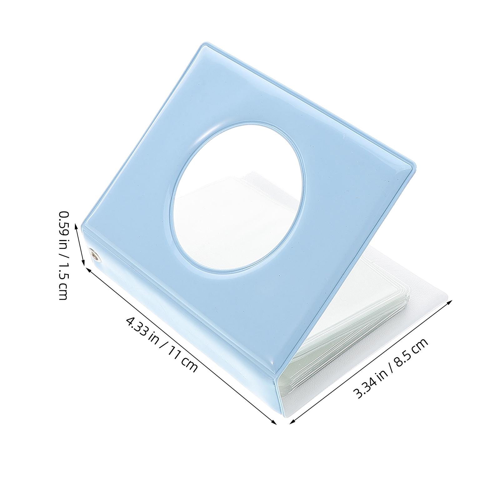 

Photocard Album 3 Inch Mini Hollow Round Photo Binder Sky-Blue Ideal for Kpop Fans Keepsake Photocard Storage Book
