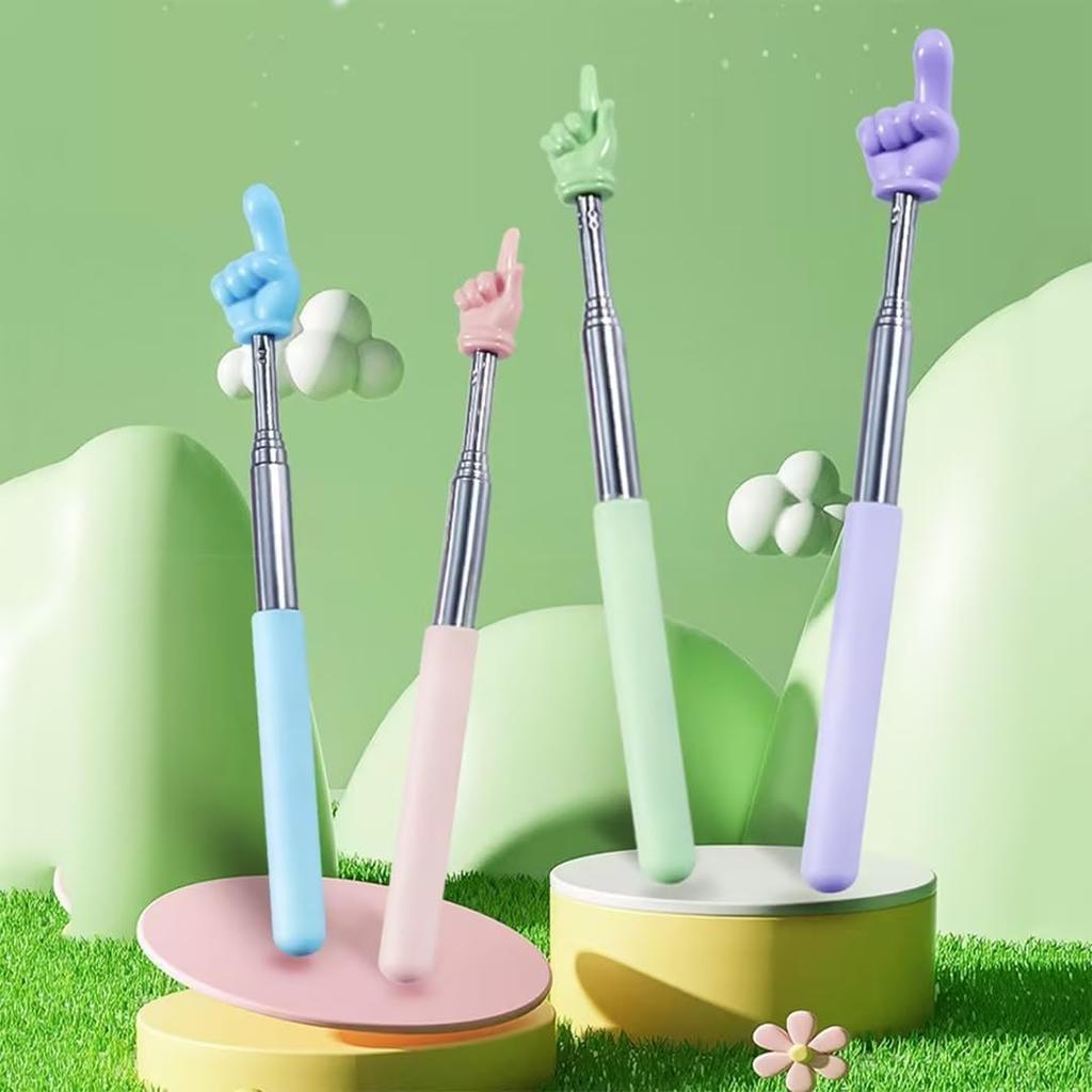 Black Telescopic Teachers Pointer, Teaching Pointer Stick for Classroom, Metal Hand Retractable Pointer Extended Length 21.6 Inch, Handheld Presenter