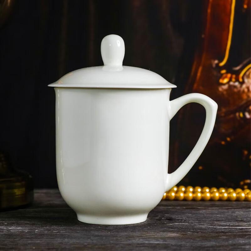 NHZHIW Melamine Tea Cup with Lid, 400ml