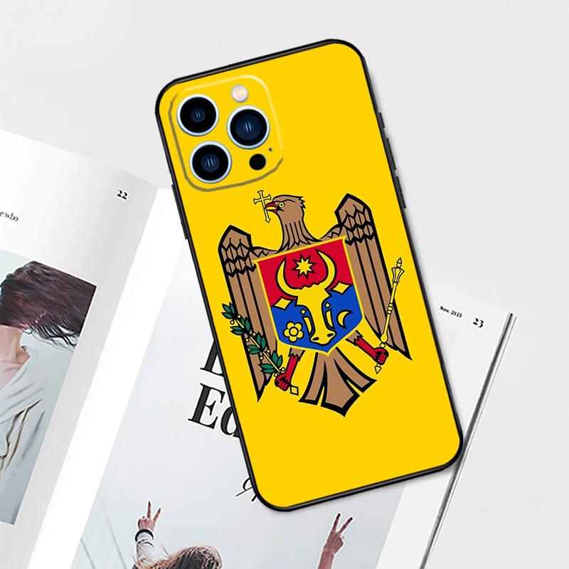 Moldova Flag Case For iPhone 17 Pro Max 14 13 12 11 15 16 Pro Max mini 15 Plus 16e 17 Air Phone Cover