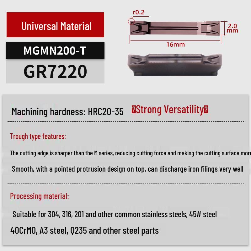 MGGN400/MGMN300/200 CNC Grooving and Parting Cutter Blade