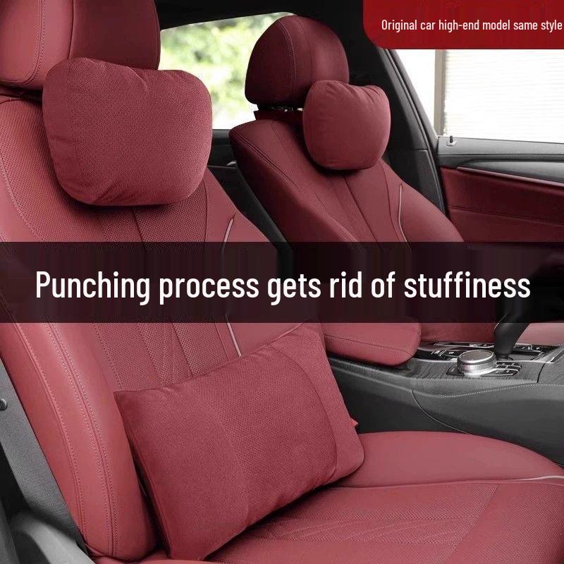 Suitable Headrest & Lumbar Pillow for 5, 7, I3, X1, X2, iX3, X4, X5 Series Car Interior