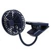 USB Rechargeable Clip On Desk Fan Mini Portable Desktop Fan for Car Office(Blue )