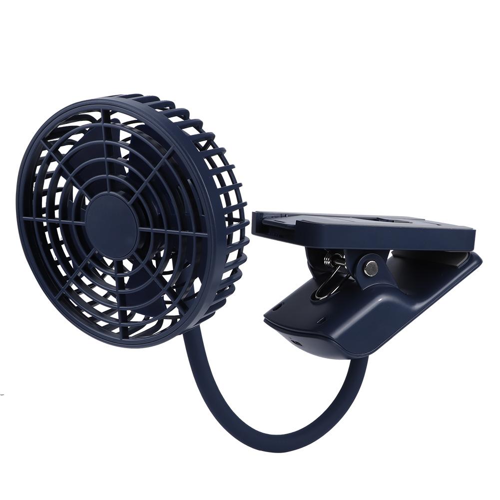 USB Rechargeable Clip On Desk Fan Mini Portable Desktop Fan for Car Office(Blue )