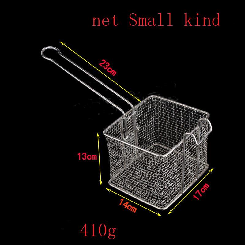 Stainless Steel Fry French Fries square Basket Kitchen Colander Mesh Strainer Net punching chicken wings Chef Cooking