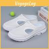 Shoes Size Summer Plus Casual Solid Colour Thick Bottom Mesh Semitrailing Sandals