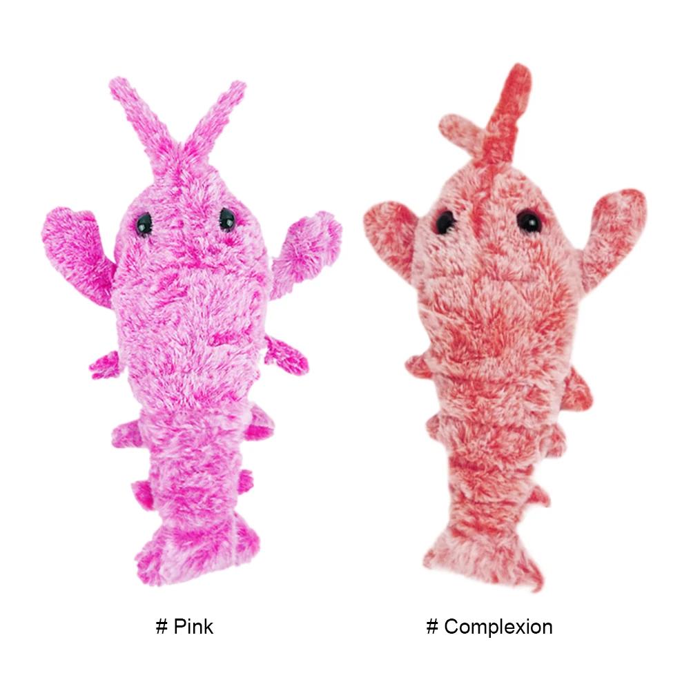 USB Charging Simulation Lobster Pet Toy Cute Plush Lobster Cat Toy Washable Electric Dancing Lobster Toy for Cats Toys