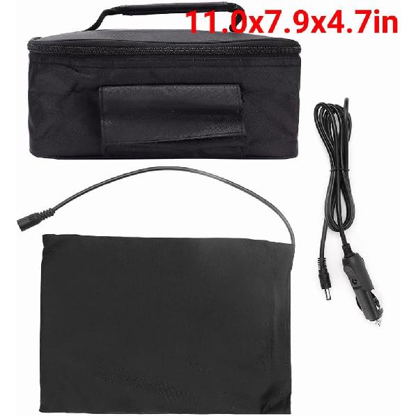 Portable Car Microwave, 12V 90W Car Food Warmer Electric Oven Fast Heating Picnic Box for Reheating & Food Cooking, Fast Heating Food Warmer for