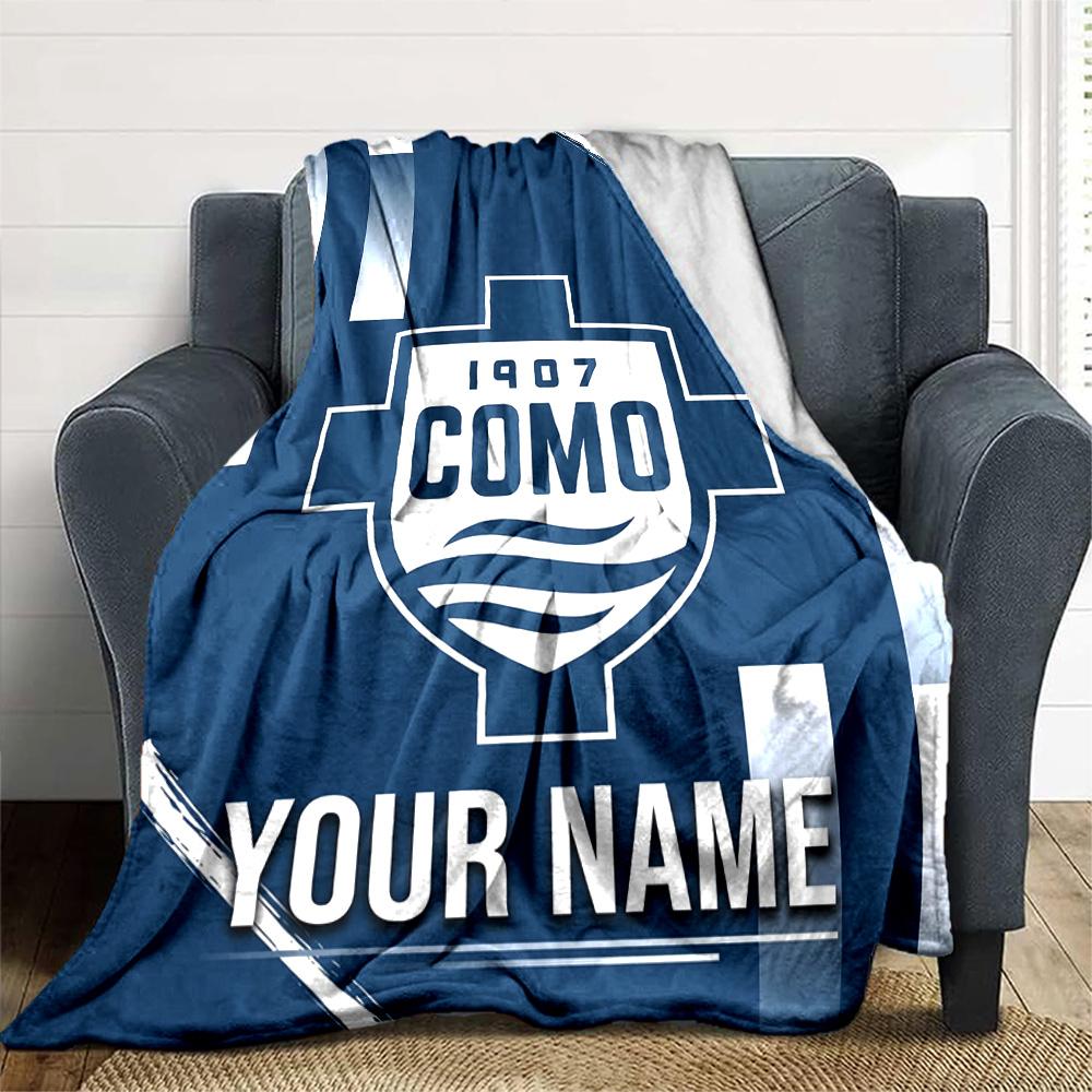 1pc Como1907 Blanket with Custom Name, Gift, for Men and Women, Soft Blanket, Good for Sofa Bed Couch Travel, Lightweight Flannel Blanket