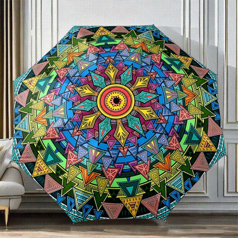 

Automatic Open/Close Umbrella with Auto-Folding Mechanism - Compact Travel Umbrella, Portable Collapsible Design, Windproof 8-