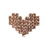 Creative Rhinestones Heart Shape Badge Pin Brooch Stylish Jewelry For Special Moment Lightweight Coat Decoration