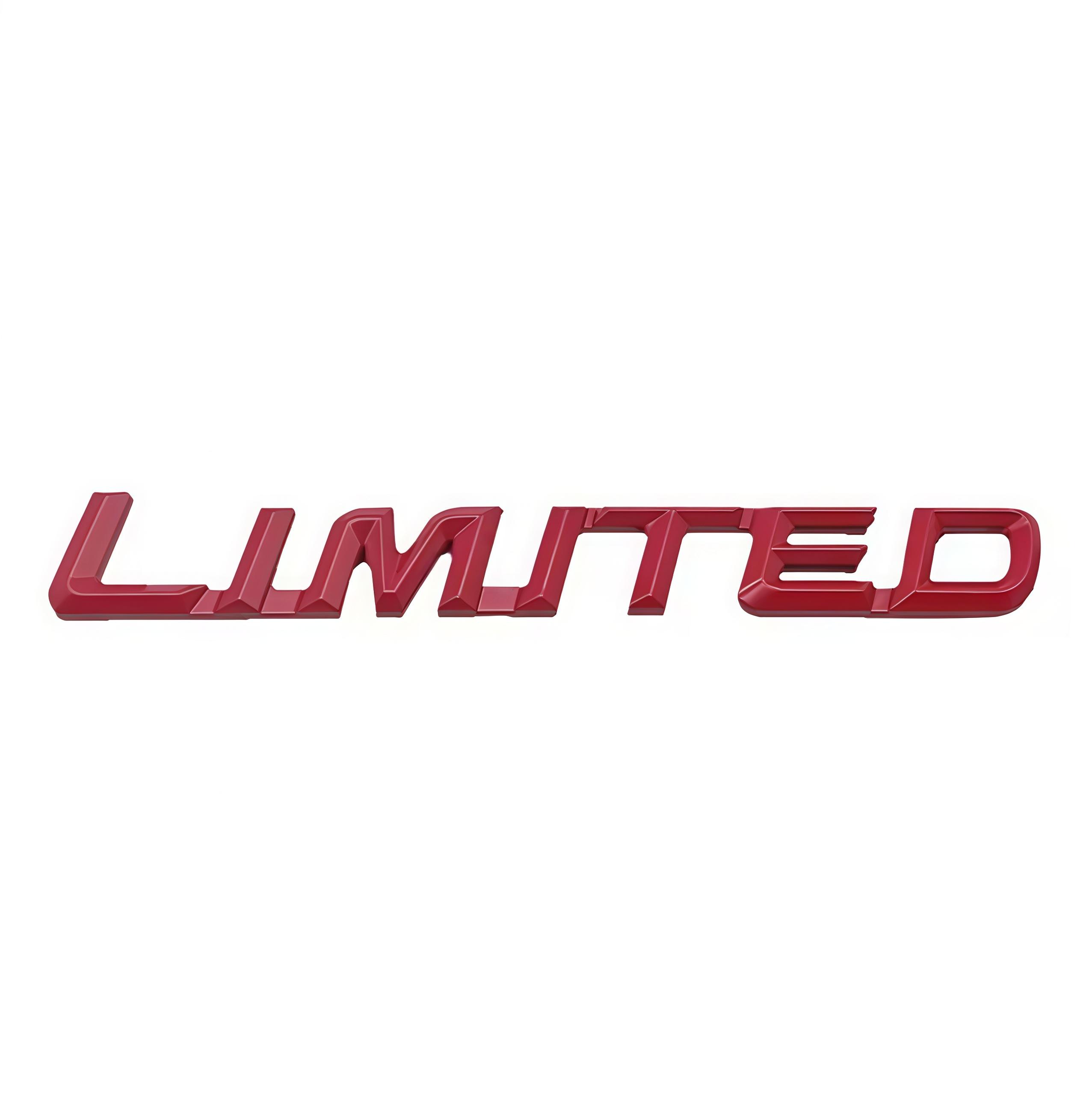 3D Limited Logo Emblem Decal Car Fender Side Rear Trunk Badge Sticker 3D красный