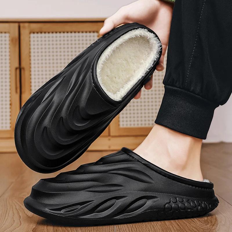 Slippers for Men Unisex Shoes for Men Indoor Slippers Household Cotton Slippers Cotton Soft and Comfortable Non-slip Waterproof