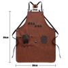 Pu Leather Apron Waterproof And Oil-Proof Apron Waist Wine Bottle Cover Outdoor Barbecue European And American Retro Crazy Horse Leather Apron