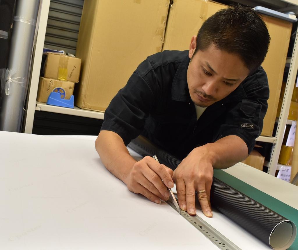 TARO WORKS Carbon Sheet 3D Realistic Car Exterior Wrap 152x30 Film, Black,