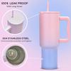 40oz Vacuum Thermos Cup Tumbler with Handle Lid Straw Stainless Steel Vacuum Mug Leak Proof Keep Cold Hot Travel Car Coffee Mug