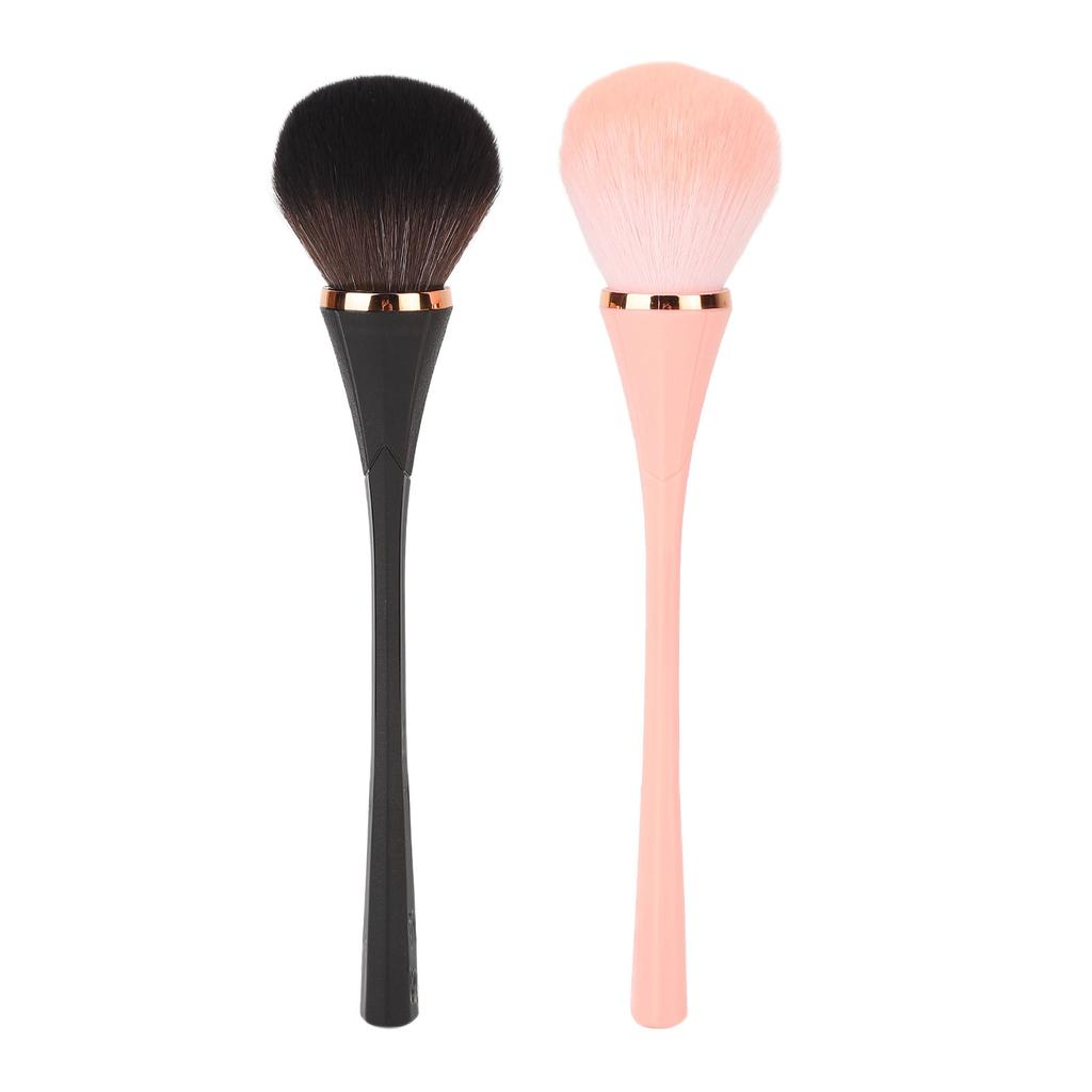 2 Pennelli per Cipria e Blush Professionali Set di Pennelli per Trucco Setole Morbide Strumento Cosmetico per Truccatori
