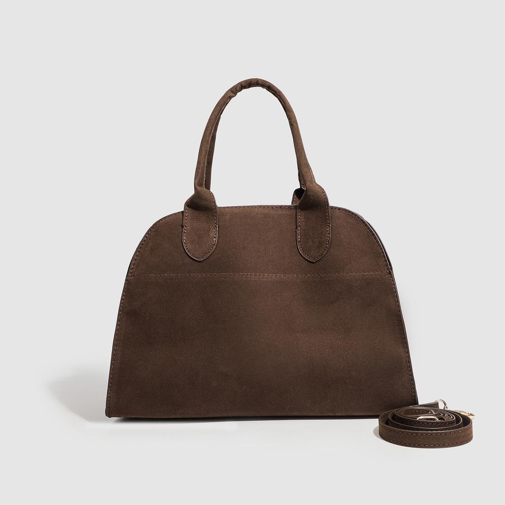 Retro semišová aktovka pro ženy na podzim a zimu Texturovaná kabelka přes rameno Módní taška pro dojíždění pro ženy