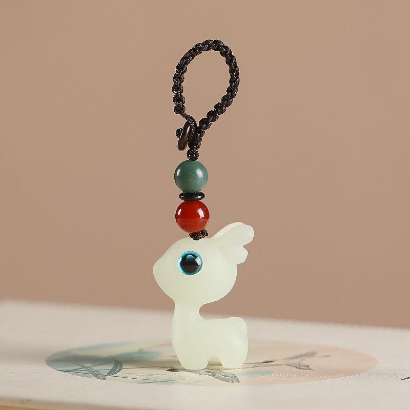 Светящийся брелок-олененок и подвеска в машину для женщин - Милая веревочка-подвеска для телефона