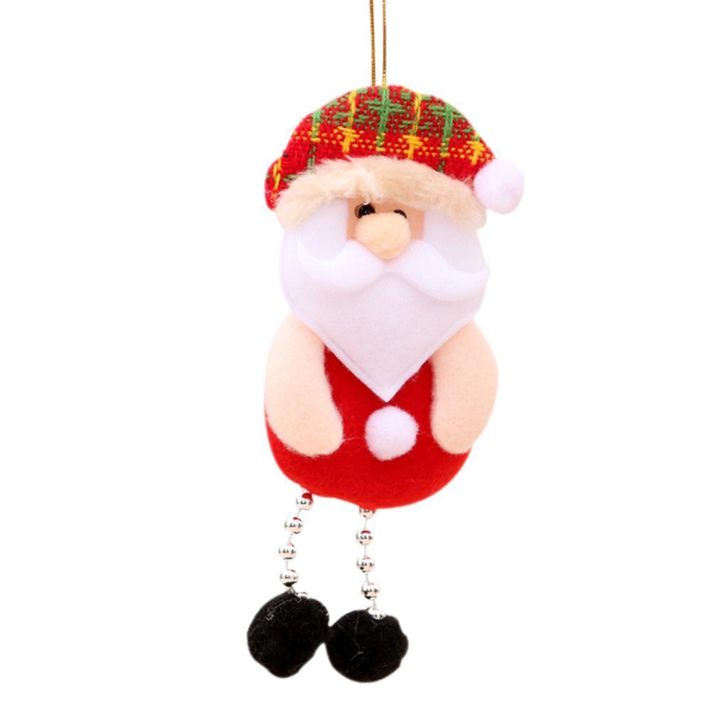 12/1Pcs Christmas Plush Doll Ornaments Santa Claus Snowman Xmas Tree Hanging Pendants Home Xmas New Year Party Decorations Gifts