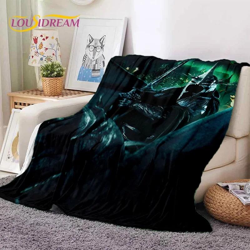 Lord of the Rings Hobbit Movie Soft Flannel Throw Blanket for Bedroom Sofa Picnic Outdoor Leisure Nap Gift