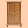 Miniature Wooden Wardrobe Retro Meticulous Workmanship Minimalistic Dollhouse Wooden Upright Wardrobe for 1/12 Doll House