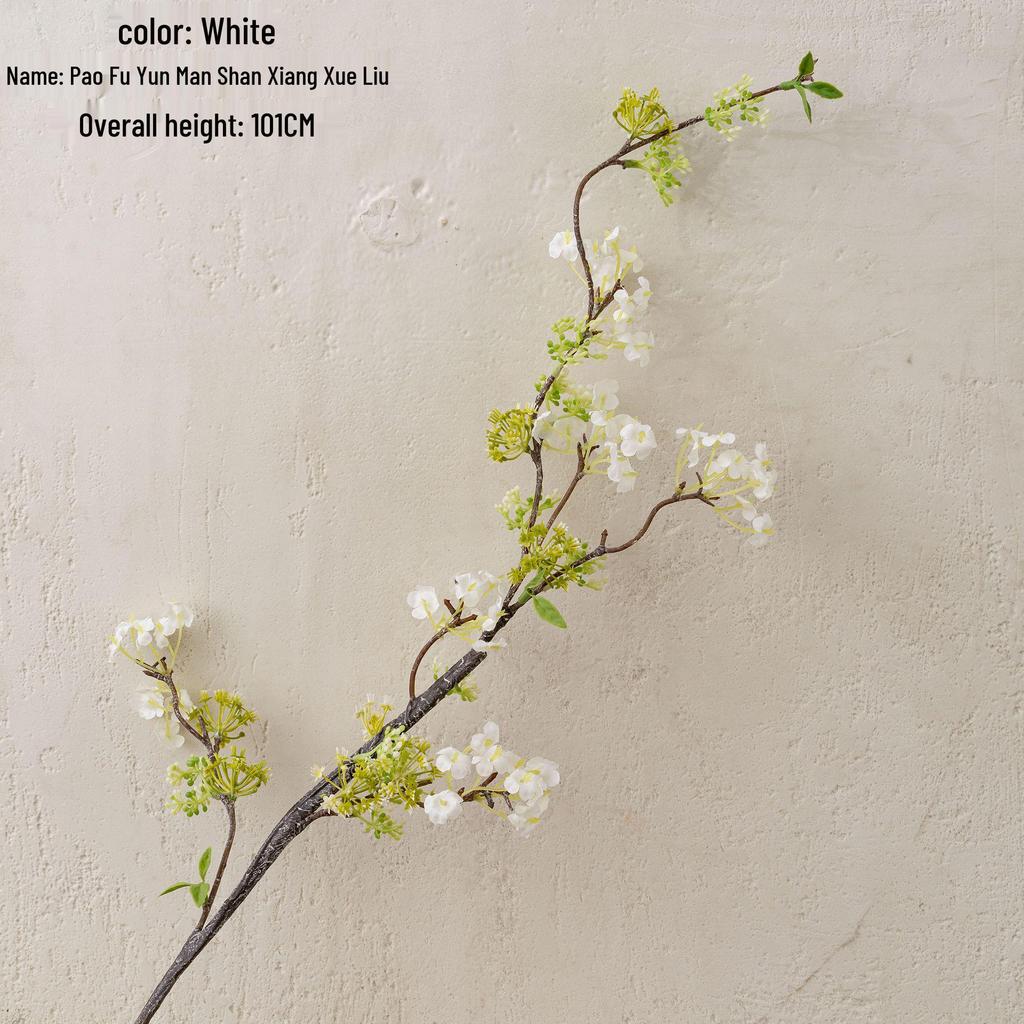 Cream Puff Cloud Artificial Willow Flowers - Fragrant Snow INS Style Wedding & Green Plant Decorations