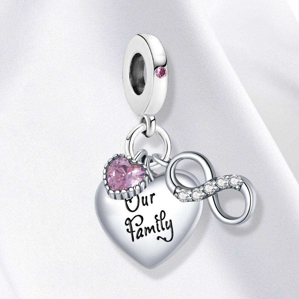 925 Silver Charm Two Tone Wedding Ring Charm Pendant For Original Panjia Necklace Women Fashion Jewelry Gift