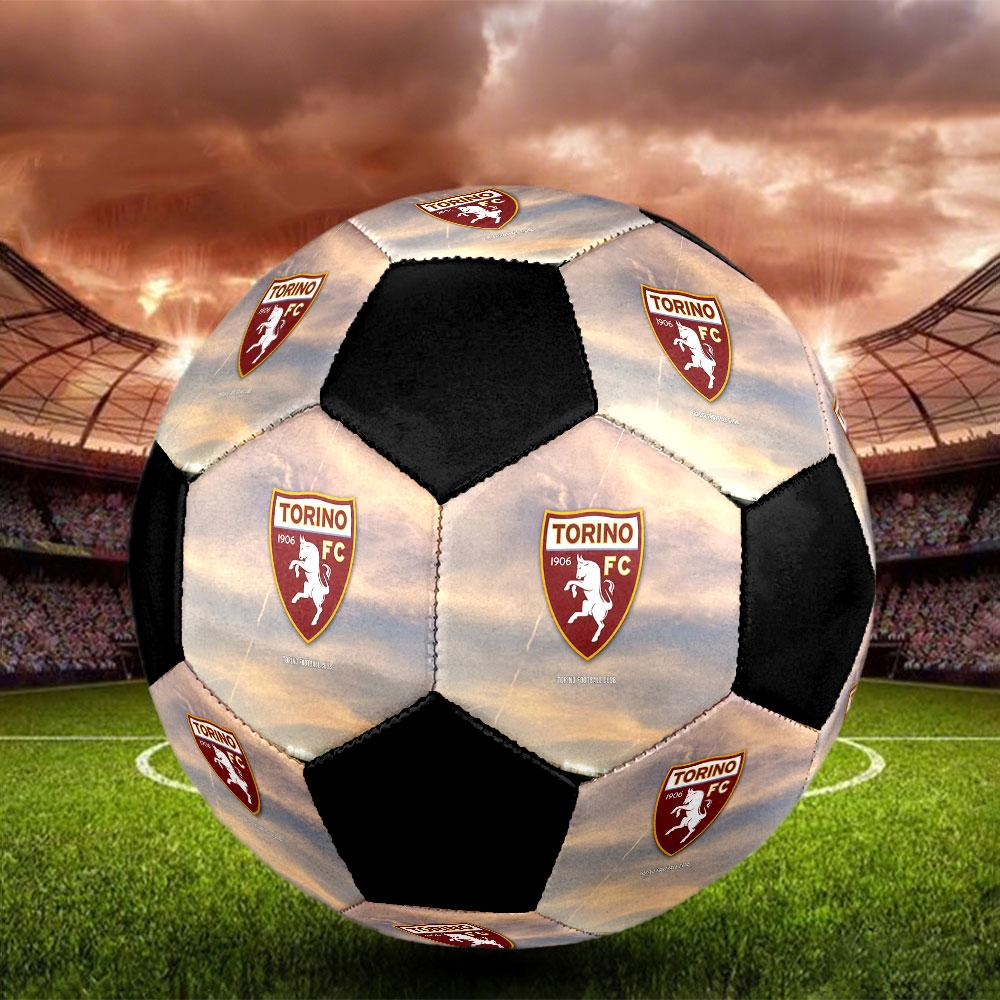 1 PZ Pallone da calcio logo Torino FC taglia 5 Pallone da calcio indoor Praha Colorato Per tutte le età Cucito a macchina PVC Pronto per la competizione Resistente Rimbalzo elevato