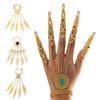 Ancient Queen Bracelet with Finger Nails Tip Claw Rings Belly Dance Hand Chain Jewelry Chain Finger Rings Bracelet Women