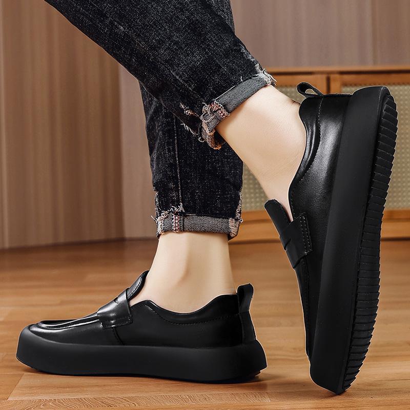 Fashion Comfortable Men's Casual Shoes New Fashion Driving Shoes Man Genuine Leather Loafers Comfy Moccasins Slip On Business Footwear