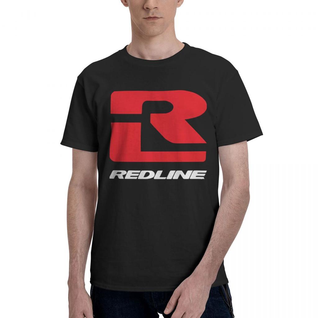 REDLINE 100 Katoen Casual Ademend Comfortabel Shirt Korte Mouw T-shirt T-shirt Mannen