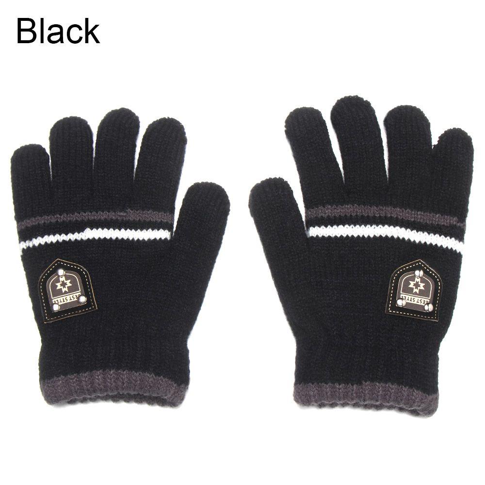Kids Gloves Winter Full Finger Gloves Knitted Soft Children Mittens 6-12Y Boys Girls Gloves Thick Keep Warm Autumn Glove