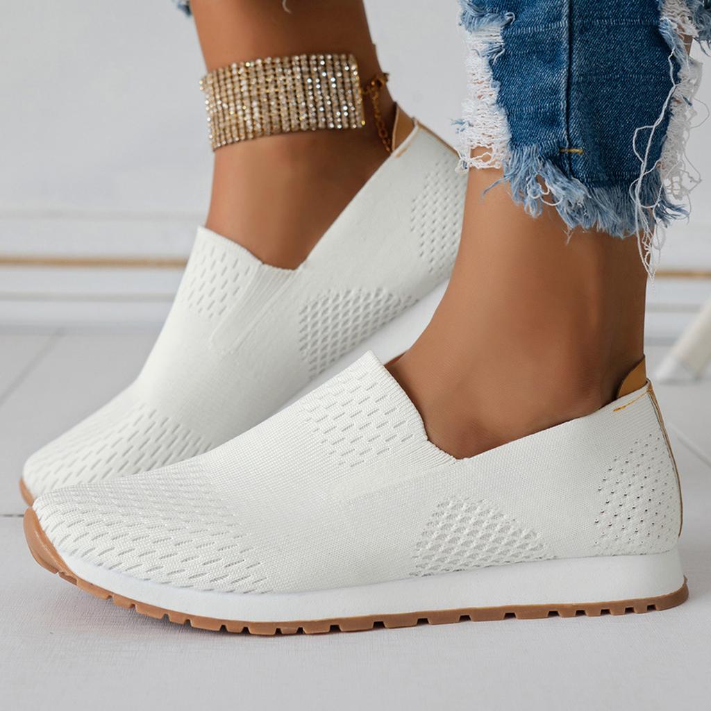 New Spring and Autumn Flying Weaving Women's Shoes Women's Single Shoes Comfortable Casual Shoes Women's One Pedal