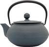 Teapot, 5-type, Wire-drawn, Dammann Blue, 0.65L, Enameled Interior, Nanbu Ironware, 12326