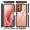 Hülle für Moto G06, inklusive integriertem Displayschutz + durchsichtiger Rückseite
