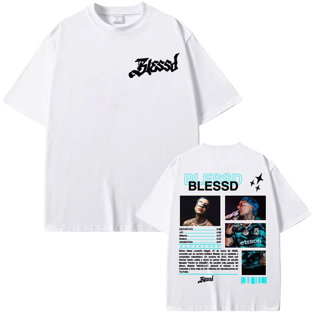 BLESSD Rapper T-Shirt BLESSED 2025 Tour, Menswear, High Quality T-Shirt, 1990s Unisex Fashion Retro Harajuku Cotton Top
