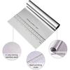 2 PCS Dough Cutter Stainless Steel Pastry Scraper Kitchen Utensil Pastry Horn