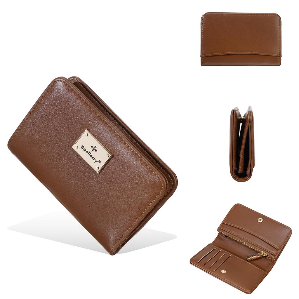 Stylish Women's Short Wallet & Card Holder with Zipper Coin Purse