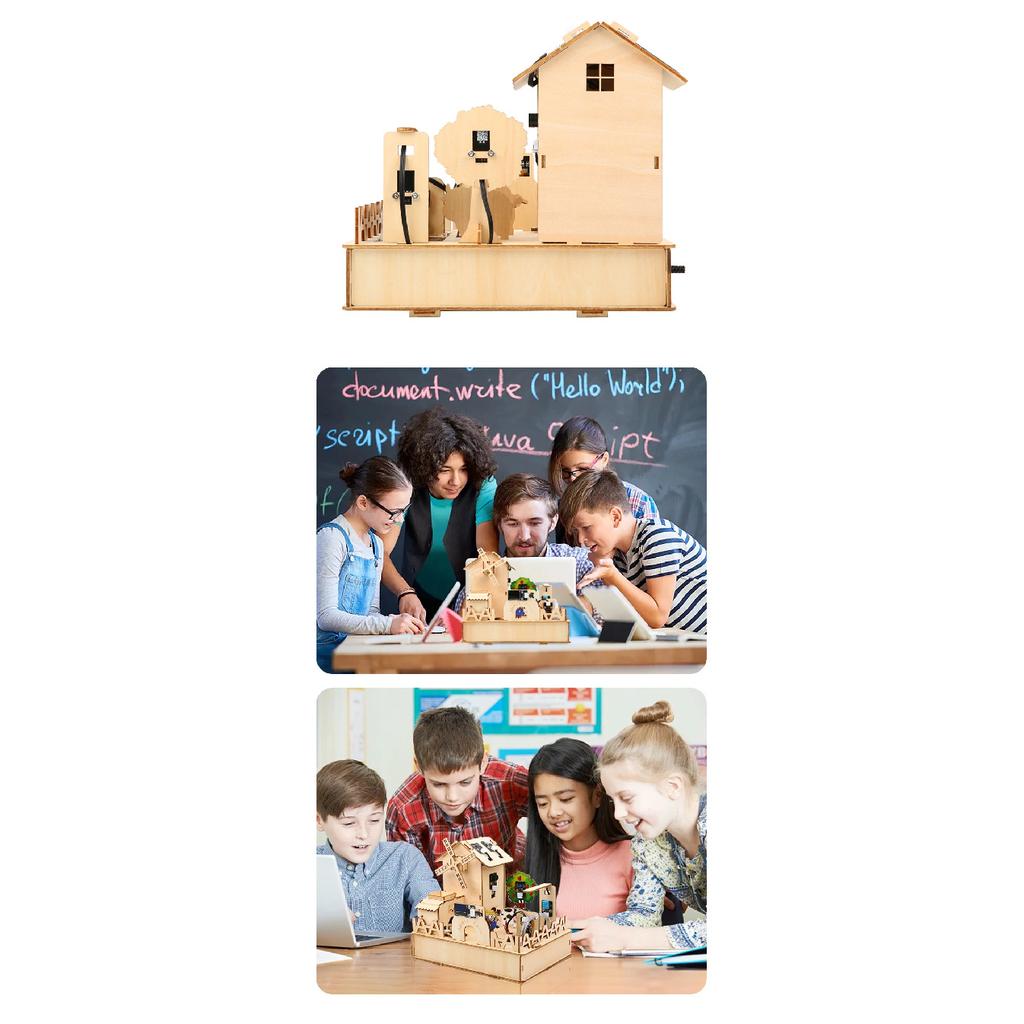 ACEBOTT ESP32 IOT Projects Wooden House STEM Smart Farm Starter Kit For Arduino