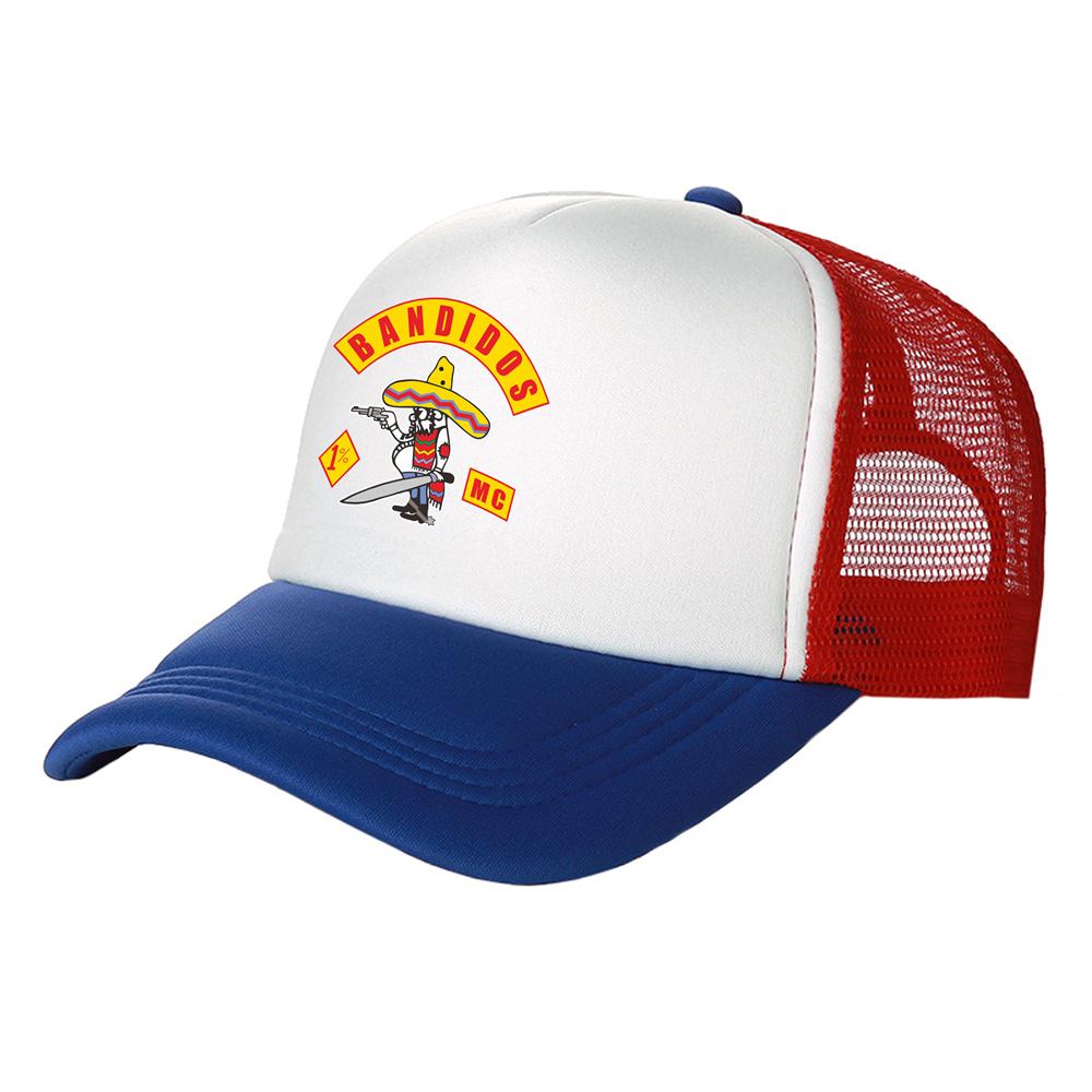 Bandidos MC Trucker Caps Unisex Baseball Caps Cool Summer Mesh Net Hat Snapback Hats