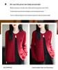 2025 Women's Round Neck Wool Shawl Cardigan: Hollow Out, Loose Fit, Versatile Long Sleeve Outerwear