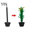 Colorful Feather Flower Stick To Magic Trick, Appearing In Pot from Wand, Impromptu Tricks Up Close Stage Trick Props for Street Performance, Parties