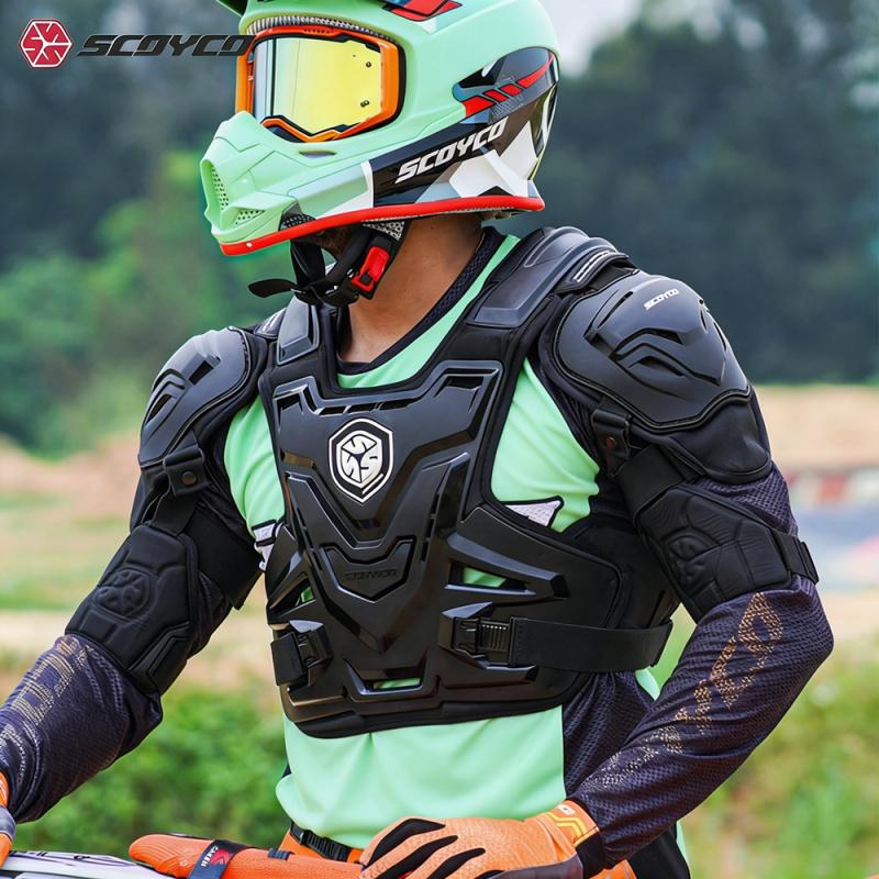 SCOYCO Motorcycle Armor Vest Protection Jacket Motocross Body Armor Dirtbike Accessories Back Protective Gear Moto Equipment
